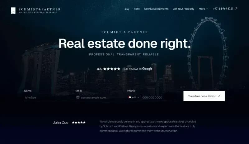 Schmidt & Partner website