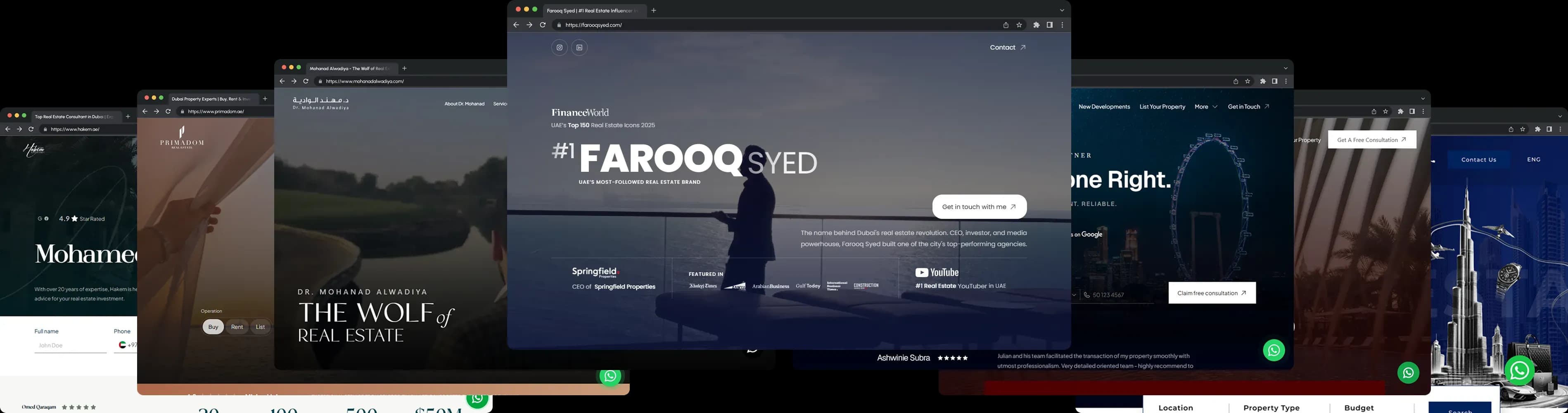Portfolio showcase - Real estate websites